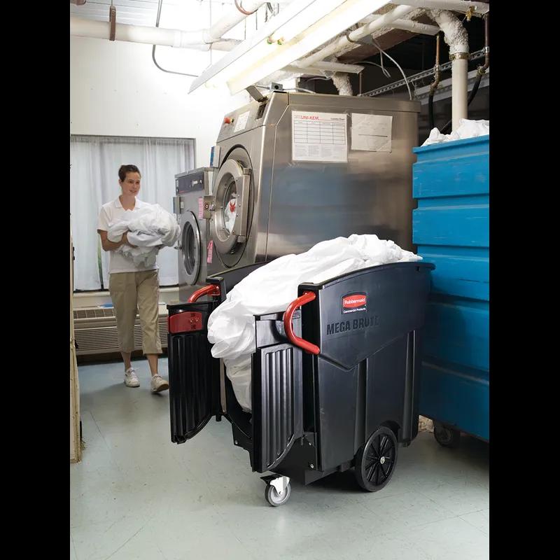 Executive Series™ MEGA BRUTE® Mobile Container 21X21X40 IN 400 LB Black Red Resin Rectangular 1/Each