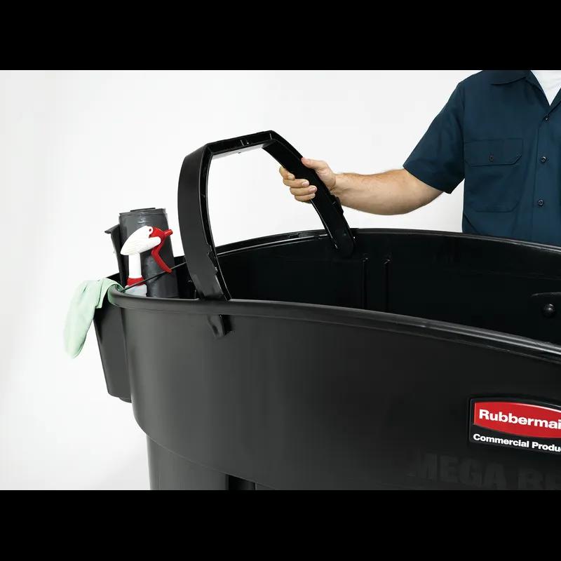 Executive Series™ MEGA BRUTE® Mobile Container 21X21X40 IN 400 LB Black Red Resin Rectangular 1/Each