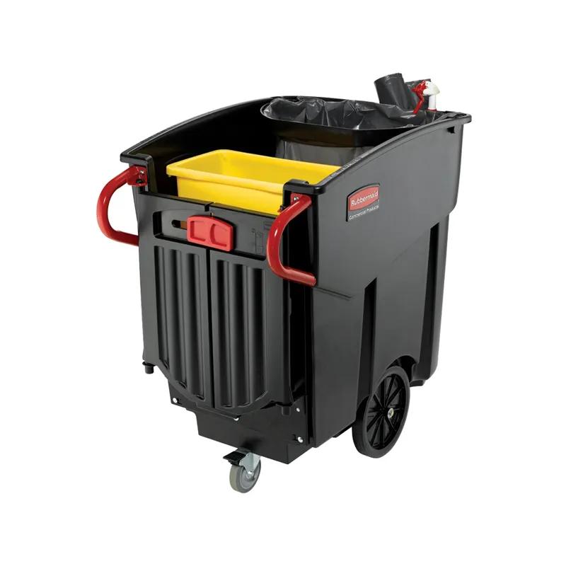 Executive Series™ MEGA BRUTE® Mobile Container 21X21X40 IN 400 LB Black Red Resin Rectangular 1/Each