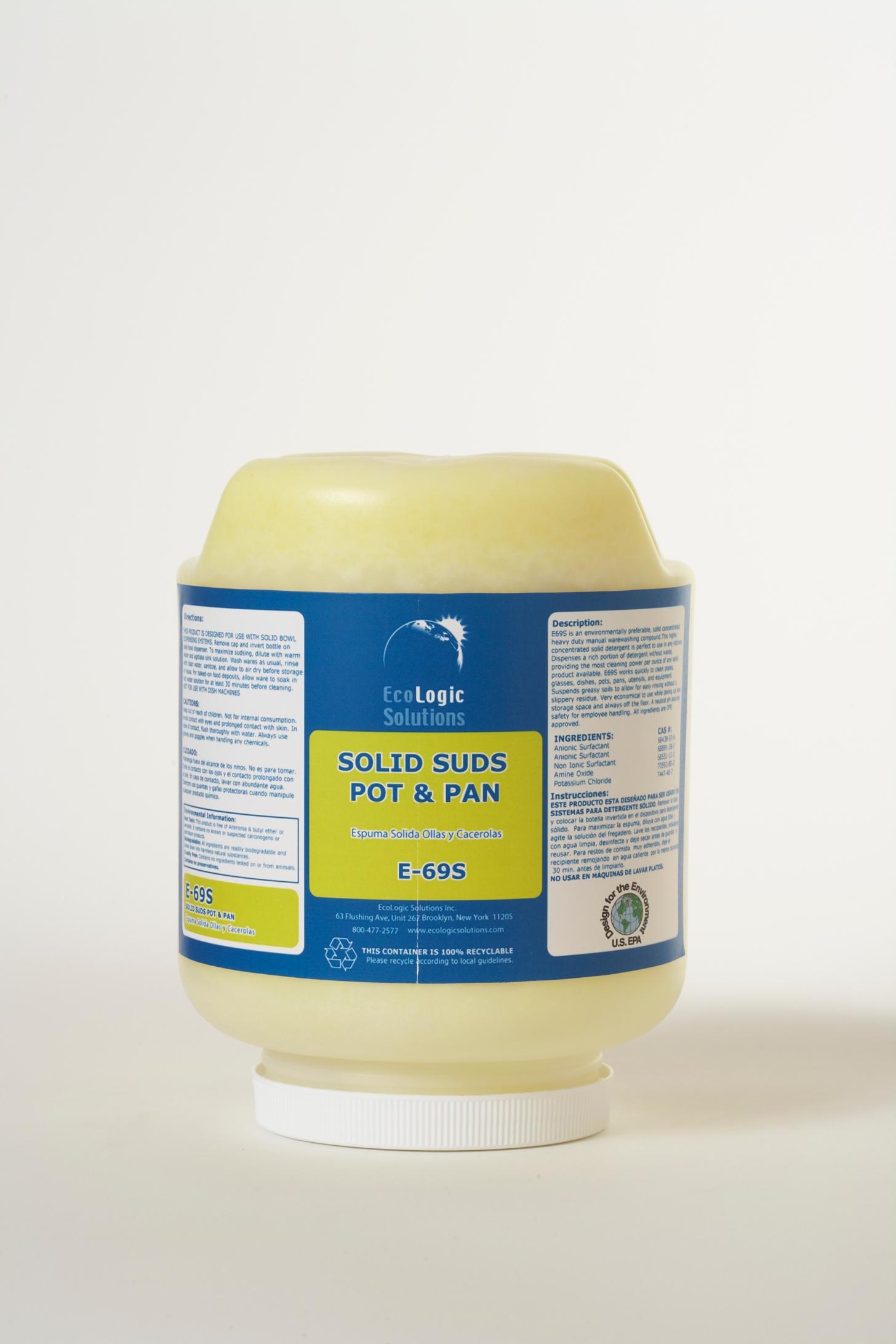 EcoLogic Solutions Manual Pot & Pan Detergent 5 LB Solid 2/Case