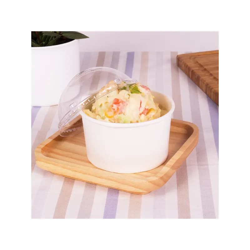 Karat® Food Container Base 5 OZ Double Wall Poly-Coated Paper White Round 1000/Case