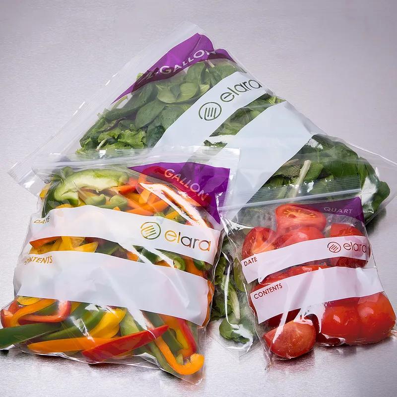 Bag 10.5X11 IN 1 GAL LDPE Clear With Double Zip Seal Closure Label Strip 250/Box