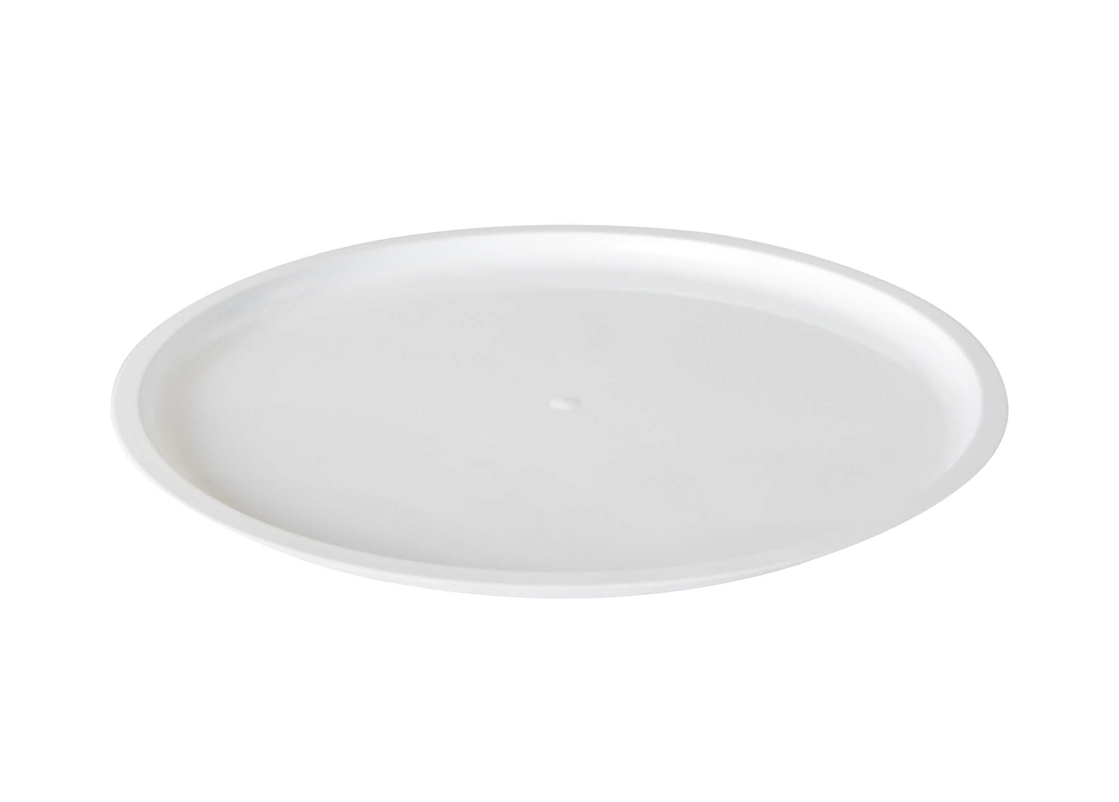 Platter Pleasers Serving Tray Base 18 IN Plastic White Round Heavy Duty 25/Case