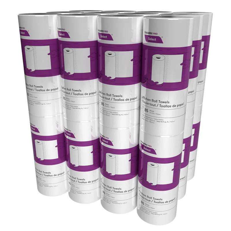 Cascades PRO Household & Kitchen Roll Paper Towel 2PLY Standard Roll 85 Sheets/Roll 30 Rolls/Case 2550 Sheets/Case