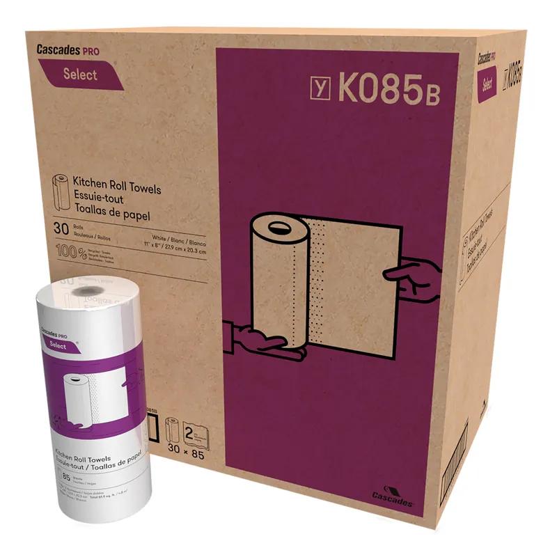 Cascades PRO Household & Kitchen Roll Paper Towel 2PLY Standard Roll 85 Sheets/Roll 30 Rolls/Case 2550 Sheets/Case