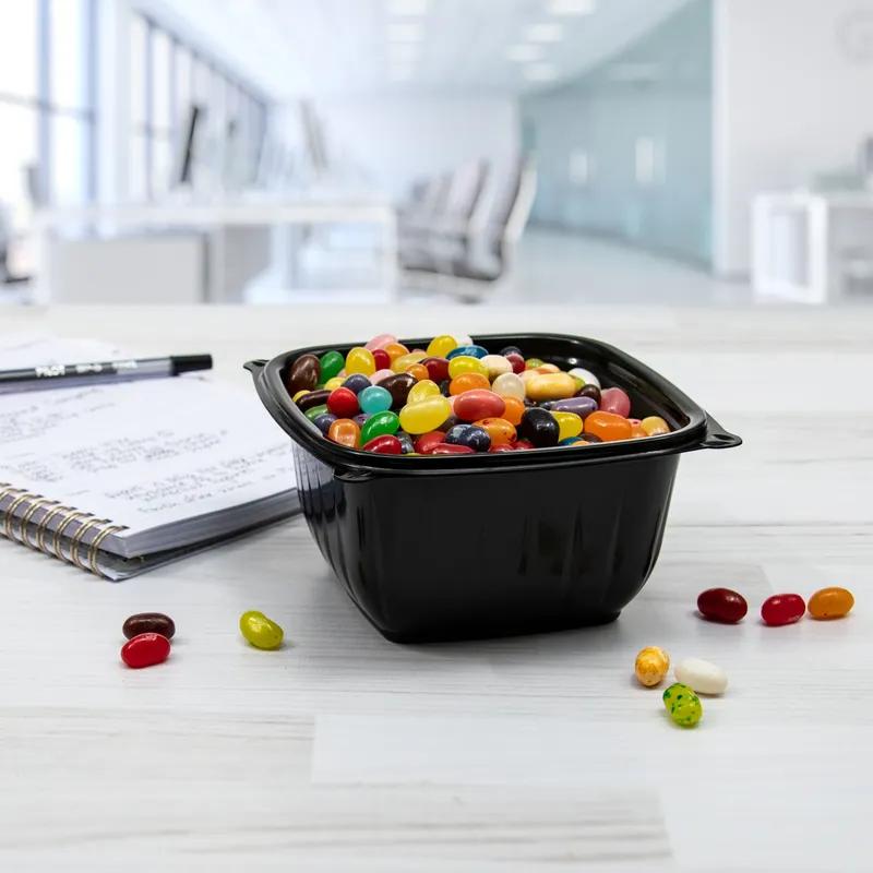 Dart® PresentaBowls Pro® Bowl 16 OZ PP Black Square 63 Count/Pack 8 Packs/Case 504 Count/Case