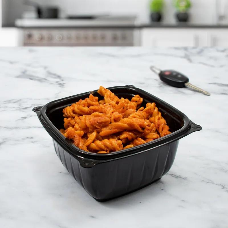 Dart® PresentaBowls Pro® Bowl 16 OZ PP Black Square 63 Count/Pack 8 Packs/Case 504 Count/Case