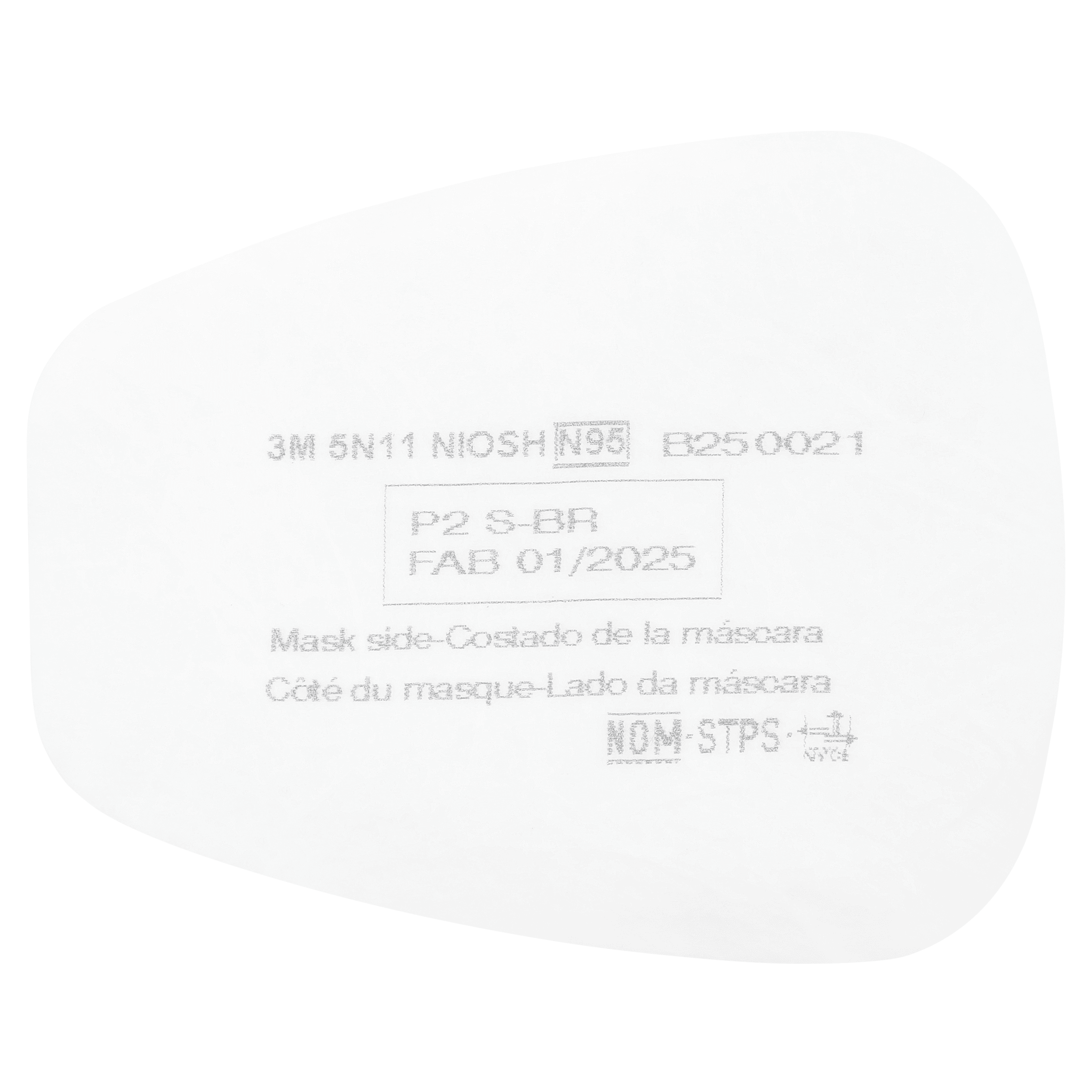 3M™ 5N11 Mask Replacement Filters 4.2X3.4 IN 100/Case