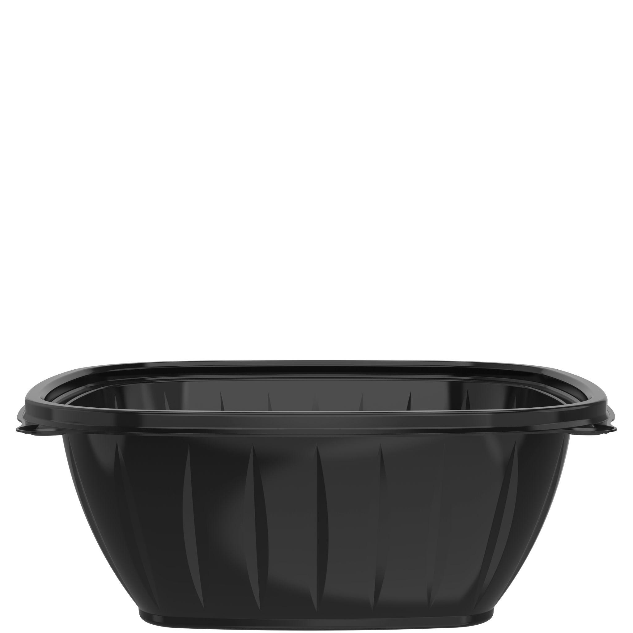 Dart® PresentaBowls Pro® Bowl 64 OZ PP Black Square 63 Count/Pack 4 Packs/Case 252 Count/Case