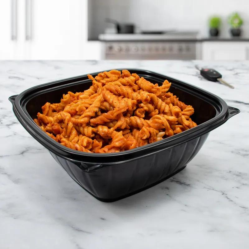 Dart® PresentaBowls Pro® Bowl 64 OZ PP Black Square 63 Count/Pack 4 Packs/Case 252 Count/Case