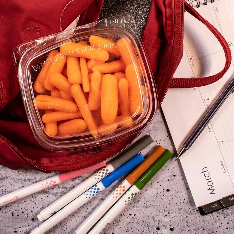 Dart® ClearPac® SafeSeal™ Cold Deli Container Hinged With Dome Lid 16 OZ PET Clear Rectangle 100 Count/Pack 2 Packs/Case