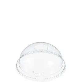Dart® Lid Dome 3.778X1.745 IN PET Clear For 5-20 OZ Cold Cup With Hole Freezer Safe 100 Count/Pack 10 Packs/Case