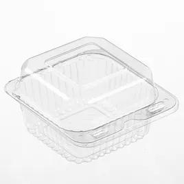 Polar Pak® Cake Hinged Container With Dome Lid 5.29X5.8X3.31 IN PET Clear Square Deep 500/Case