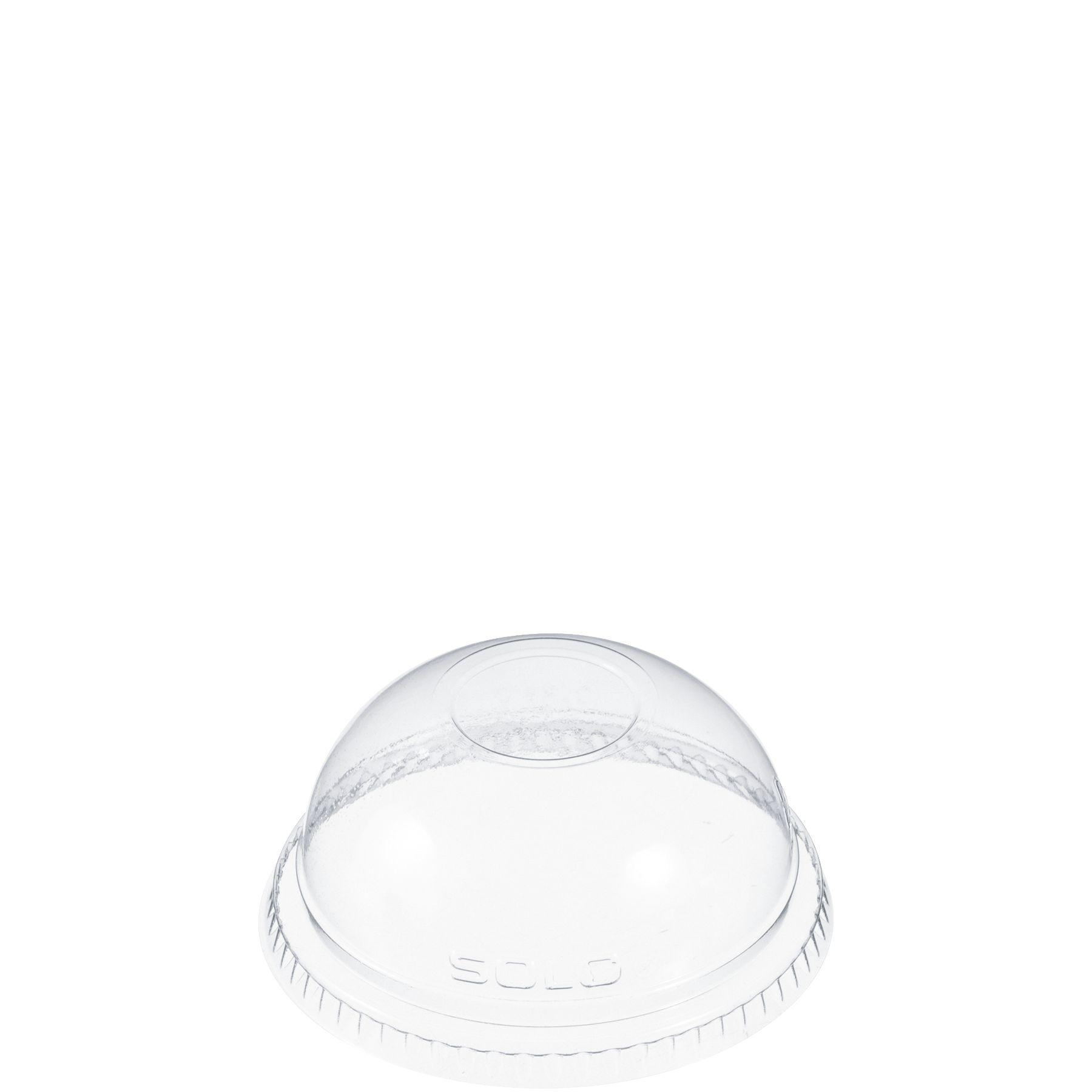 Dart® Lid Dome 3.243X1.48 IN PET Clear For 10 OZ Cold Cup No Hole Freezer Safe 100 Count/Pack 10 Packs/Case