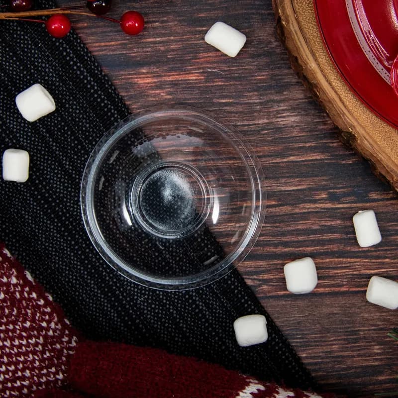 Dart® Lid Dome 3.778X1.745 IN PET Clear For 3.5-20 OZ Cold Cup No Hole Freezer Safe 100 Count/Pack 10 Packs/Case