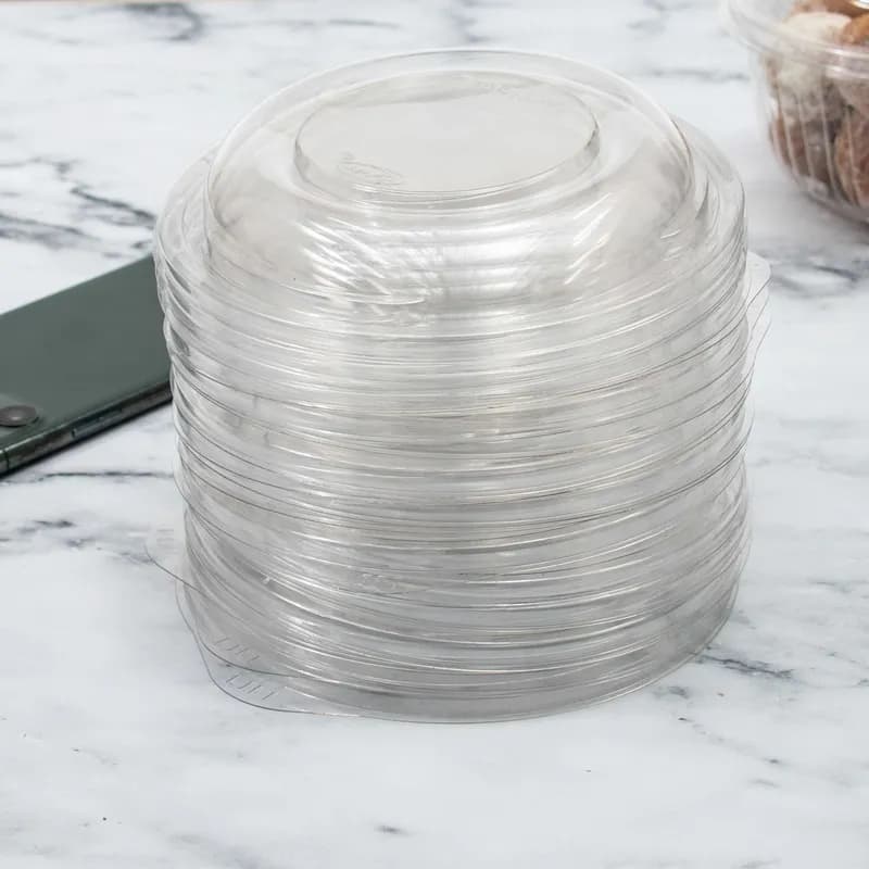 Dart® PresentaBowls® Lid Dome 5.4X1.1 IN 1 Compartment PET Clear Round For 16 OZ Bowl 63 Count/Pack 8 Packs/Case