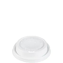 Dart® Lid Dome 3.5X0.9 IN HIPS White For 10 OZ Hot Cup Cappuccino Sip Through 100 Count/Bag 10 Bags/Case 1000 Count/Case