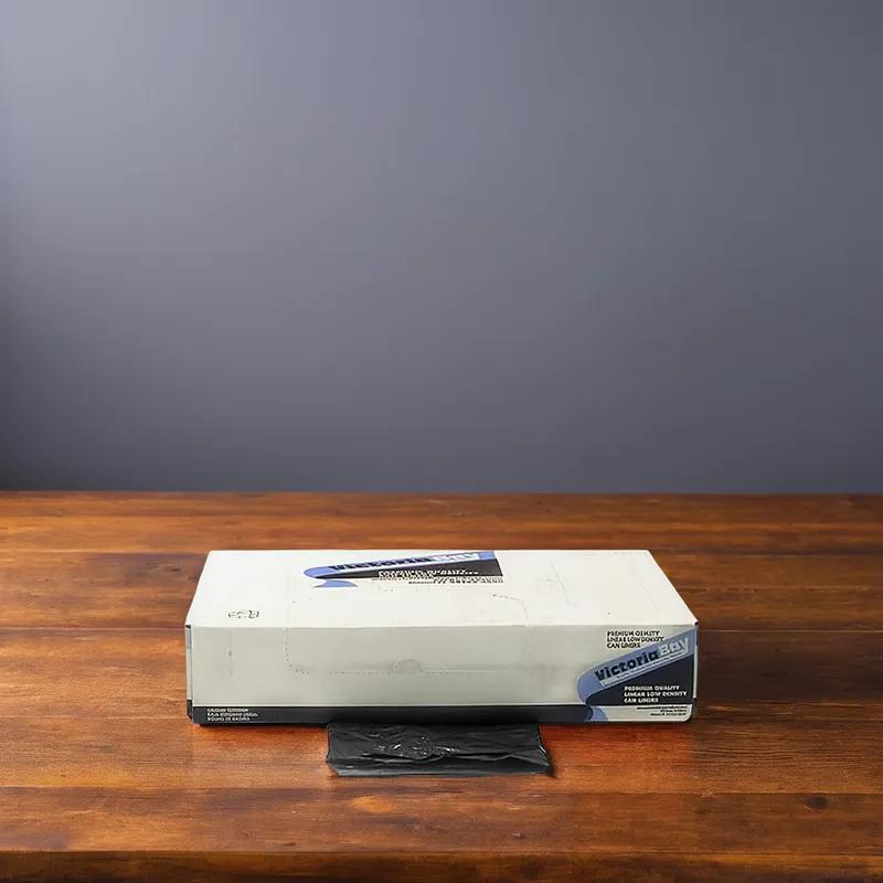 Victoria Bay Can Liner 24X23 IN 8-10 GAL Black Plastic 0.35MIL 1000/Case