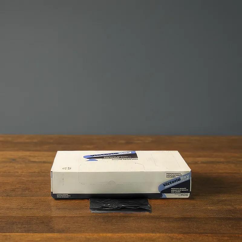 Victoria Bay Can Liner 24X23 IN 8-10 GAL Black Plastic 0.35MIL 1000/Case