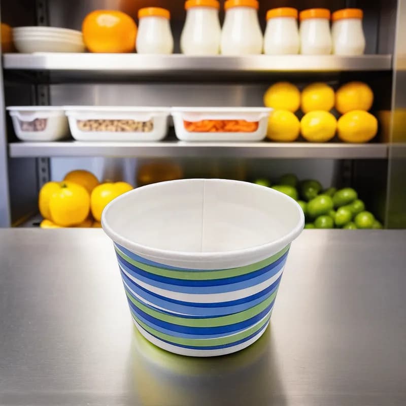 Victoria Bay Food Container Base 8-10 OZ Paperboard Multicolor Swirl Design Round 1000/Case