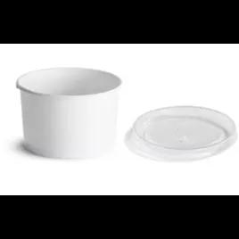 Victoria Bay Food Container Base & Lid Combo With Flat Lid 8-10 OZ Paperboard White Round 250/Case
