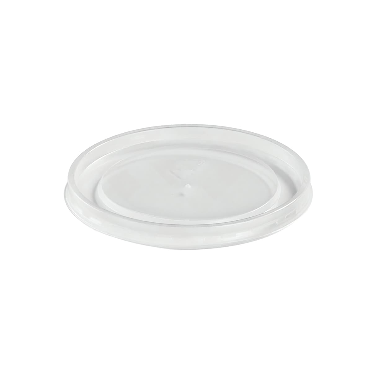 Victoria Bay Lid Flat Plastic Translucent Round For 16-32 OZ Container 500/Case