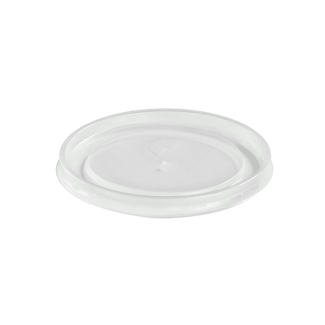 Victoria Bay Lid Flat Plastic Translucent Round For 16-32 OZ Container 500/Case