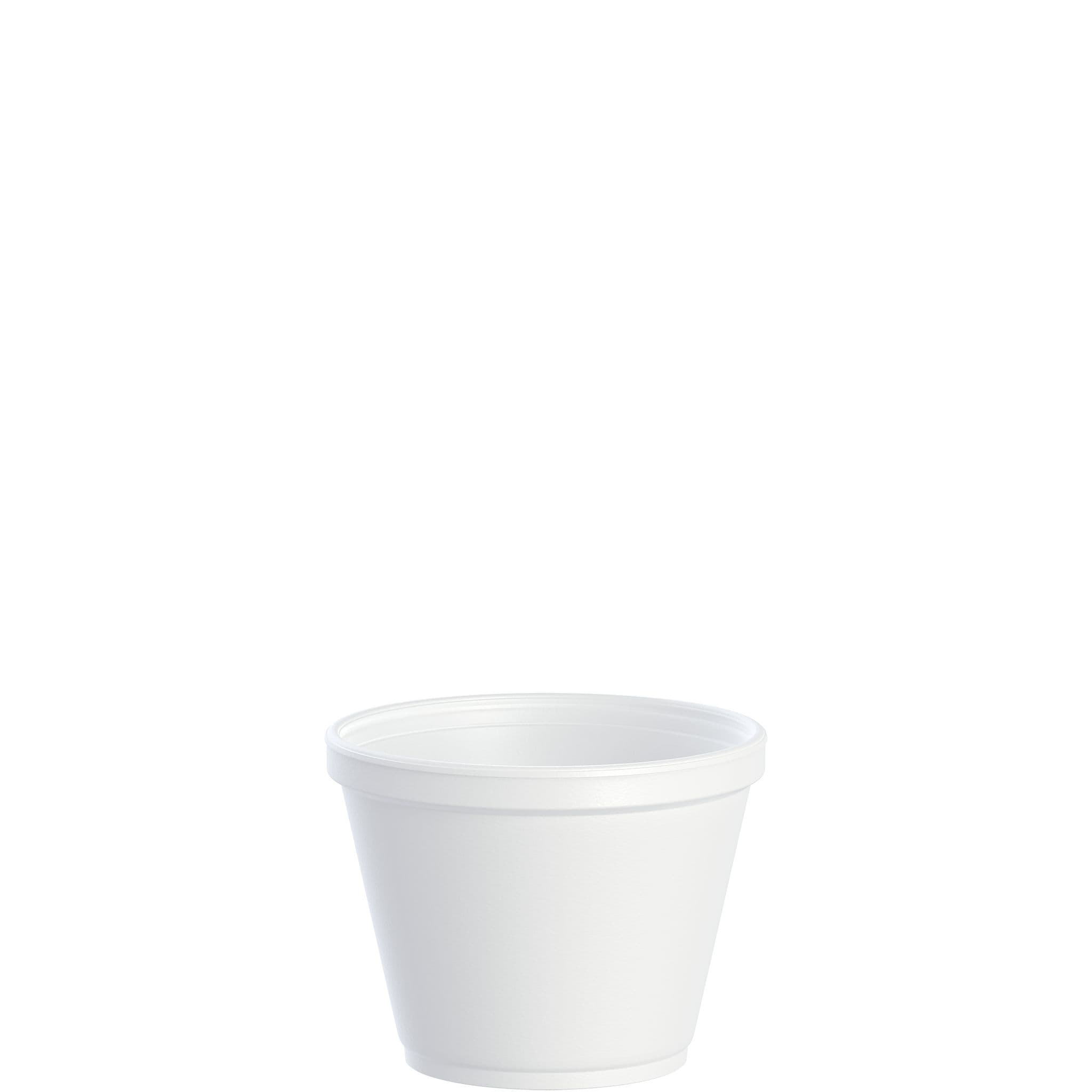 Dart® J Cup® Food Container Base 12 OZ EPS White Round Squat Insulated 25 Count/Pack 20 Packs/Case 500 Count/Case