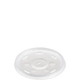 Dart® Lid Flat 3.6X0.3 IN HIPS Translucent For 6-12 OZ Cold Cup Identification 100 Count/Pack 10 Packs/Case