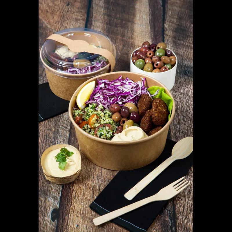 3PC Cutlery Kit 6.2 IN Wood Natural With Knife,Fork,Teaspoon 50 Count/Pack 5 Packs/Case 250 Count/Case