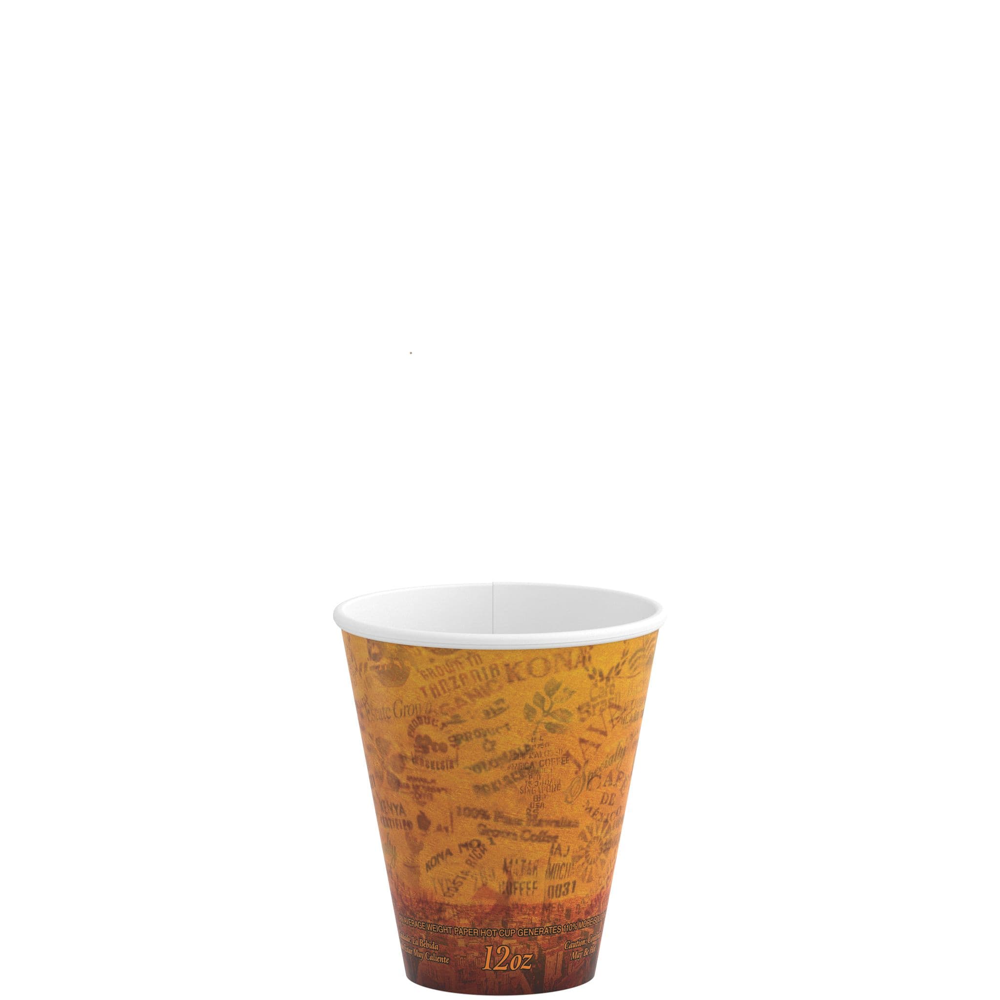 Dart® Fusion® Cup Insulated 12 OZ Polystyrene Foam Paper Multicolor Escape® 20 Count/Pack 50 Packs/Case 1000 Count/Case