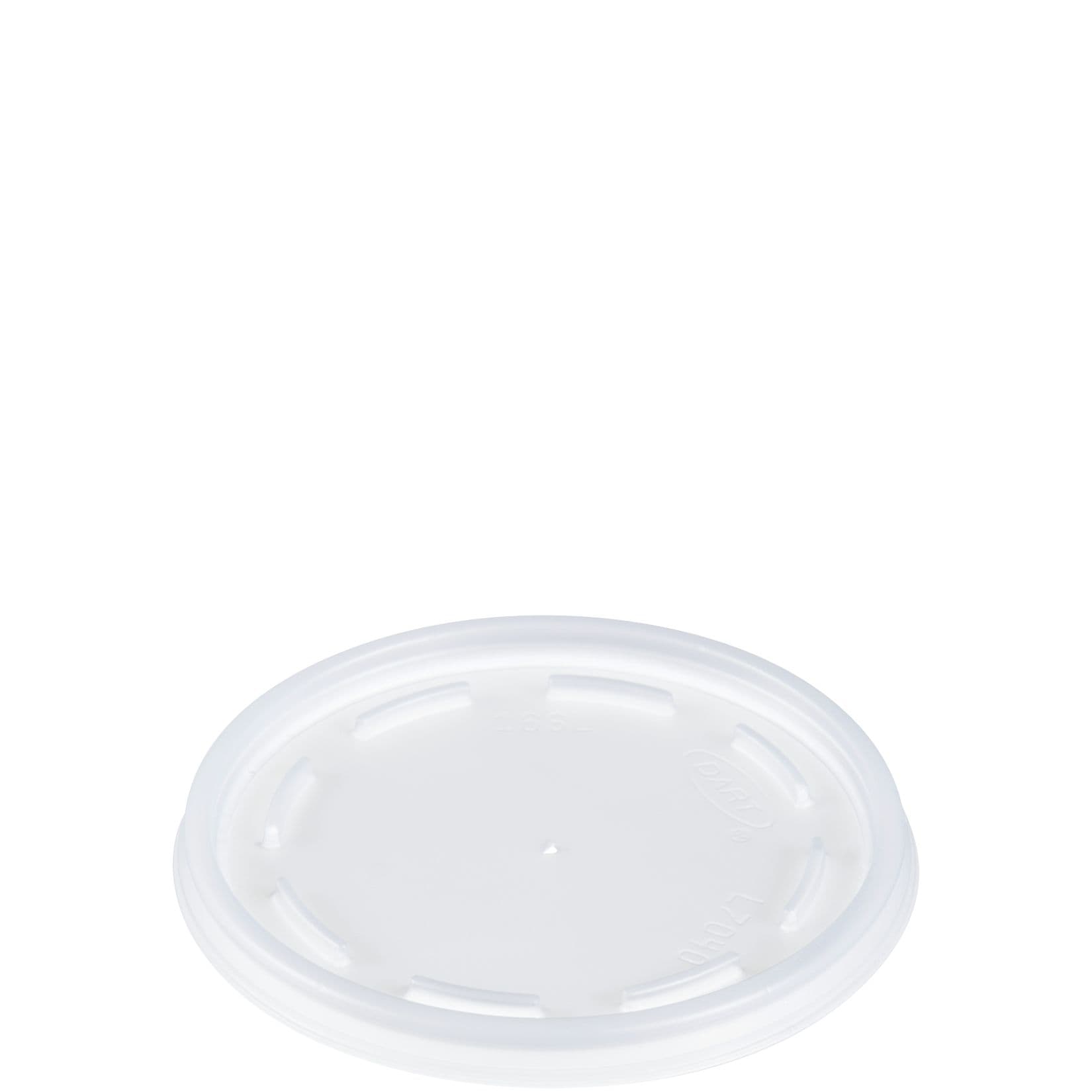 Dart® Lid Flat 3.9X0.3 IN HIPS Translucent For 16 OZ Cup Vented 100 Count/Pack 10 Packs/Case 1000 Count/Case