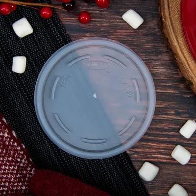 Dart® Lid Flat 3.9X0.3 IN HIPS Translucent For 16 OZ Cup No Hole Vented 100 Count/Pack 10 Packs/Case 1000 Count/Case