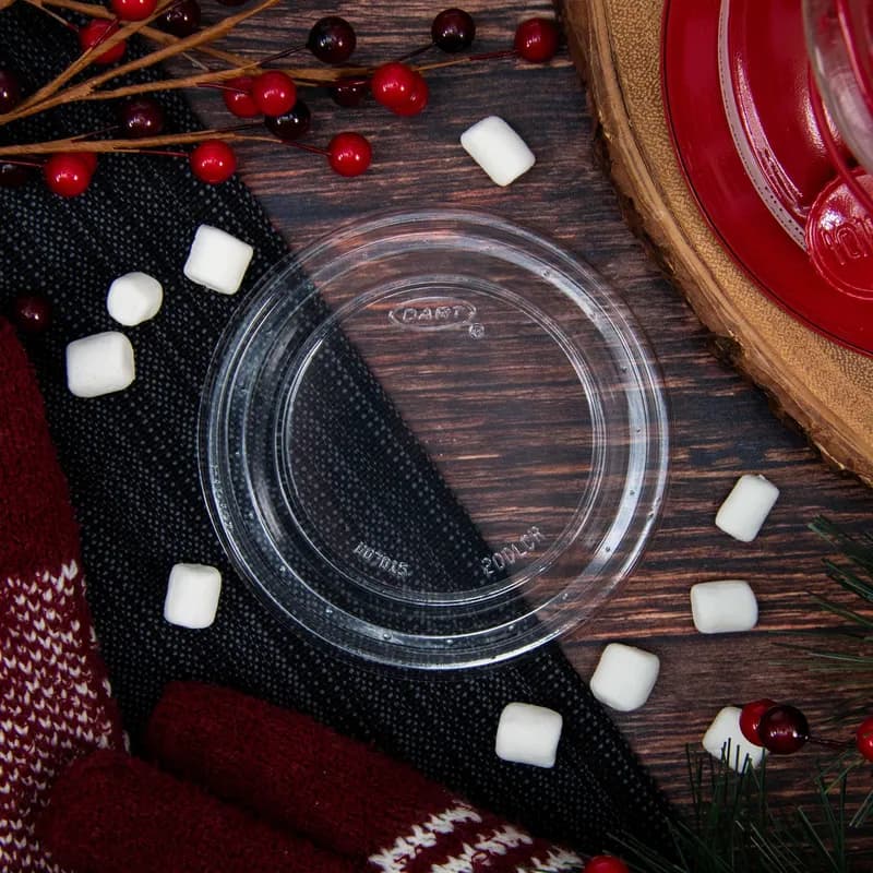 Dart® Lid Dome 4.3X0.6 IN OPS Clear For 20 OZ Take-Out Container Base No Hole 100 Count/Pack 10 Packs/Case