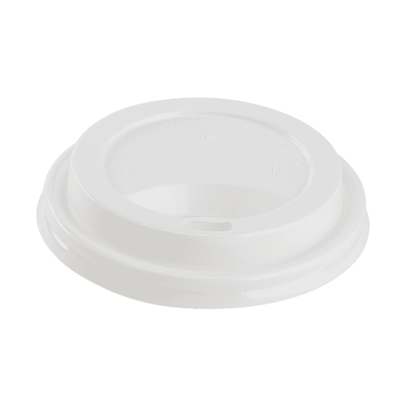 Karat® Lid Dome 3.15 IN PP White For 8 OZ Hot Cup Sip Through 1000/Case