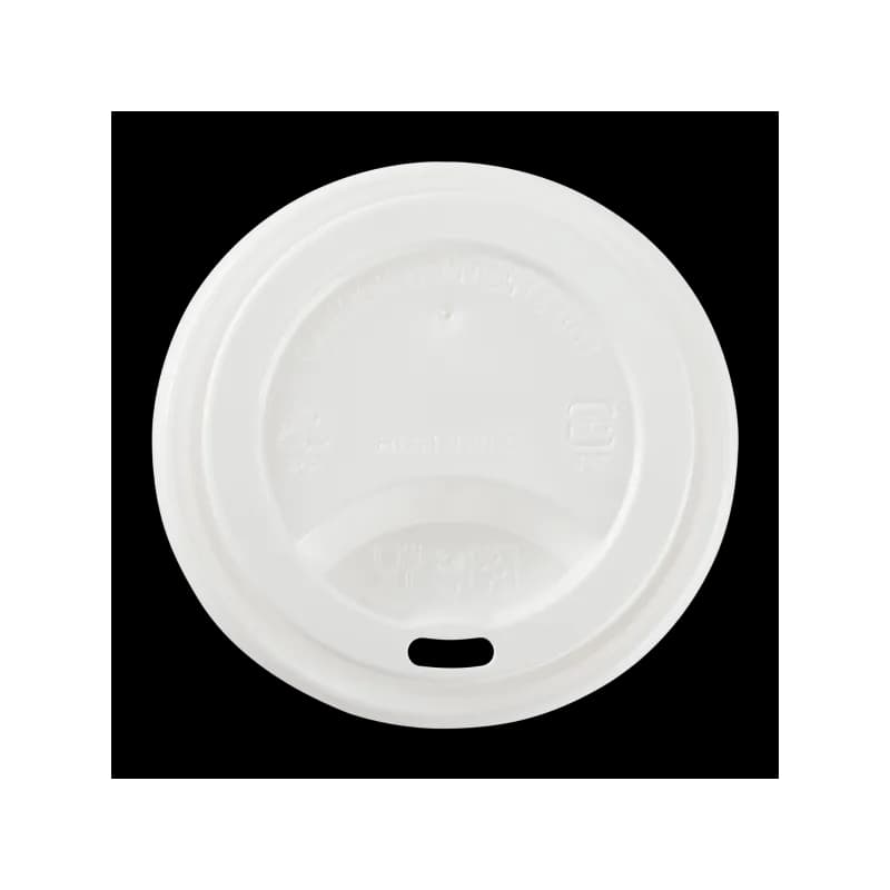 Karat® Lid Dome 3.15 IN PP White For 8 OZ Hot Cup Sip Through 1000/Case