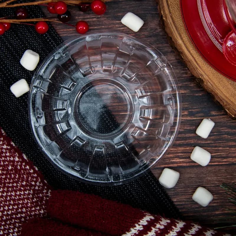 Dart® Lid Dome 4.7X2.3 IN 1 Compartment OPS Clear For 32 OZ Container Unhinged 50 Count/Pack 10 Packs/Case