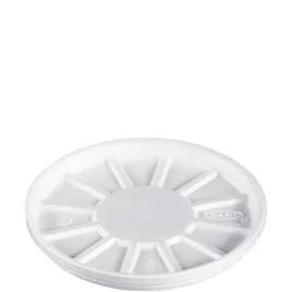 Dart® Lid Flat 4.6X0.497 IN EPS White For 8-44 OZ Cup No Hole Vented 50 Count/Pack 10 Packs/Case 500 Count/Case