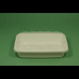 Take-Out Container Base & Lid Combo With Dome Lid 16 OZ Plastic White Clear Rectangle 150/Case