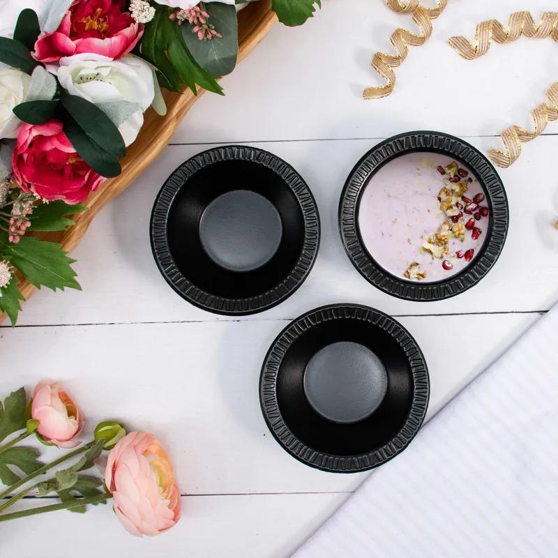 Dart® Quiet Classic® Bowl 5 OZ XPS Black Round Laminated 125 Count/Pack 8 Packs/Case 1000 Count/Case