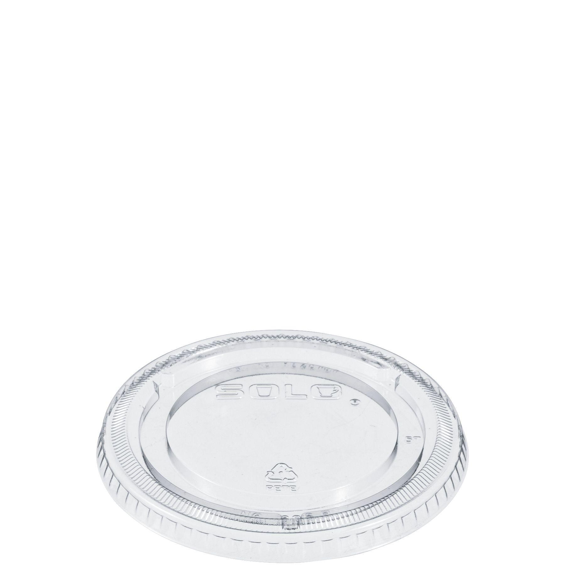 Dart® Lid Flat 3.984X0.355 IN PET Clear For 5.5-24 OZ Cold Cup No Hole Not Vented 100 Count/Pack 10 Packs/Case