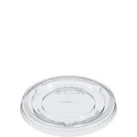 Dart® Lid Flat 4.346X0.419 IN PET Clear For 32 OZ Cold Cup With Hole Freezer Safe 50 Count/Pack 10 Packs/Case