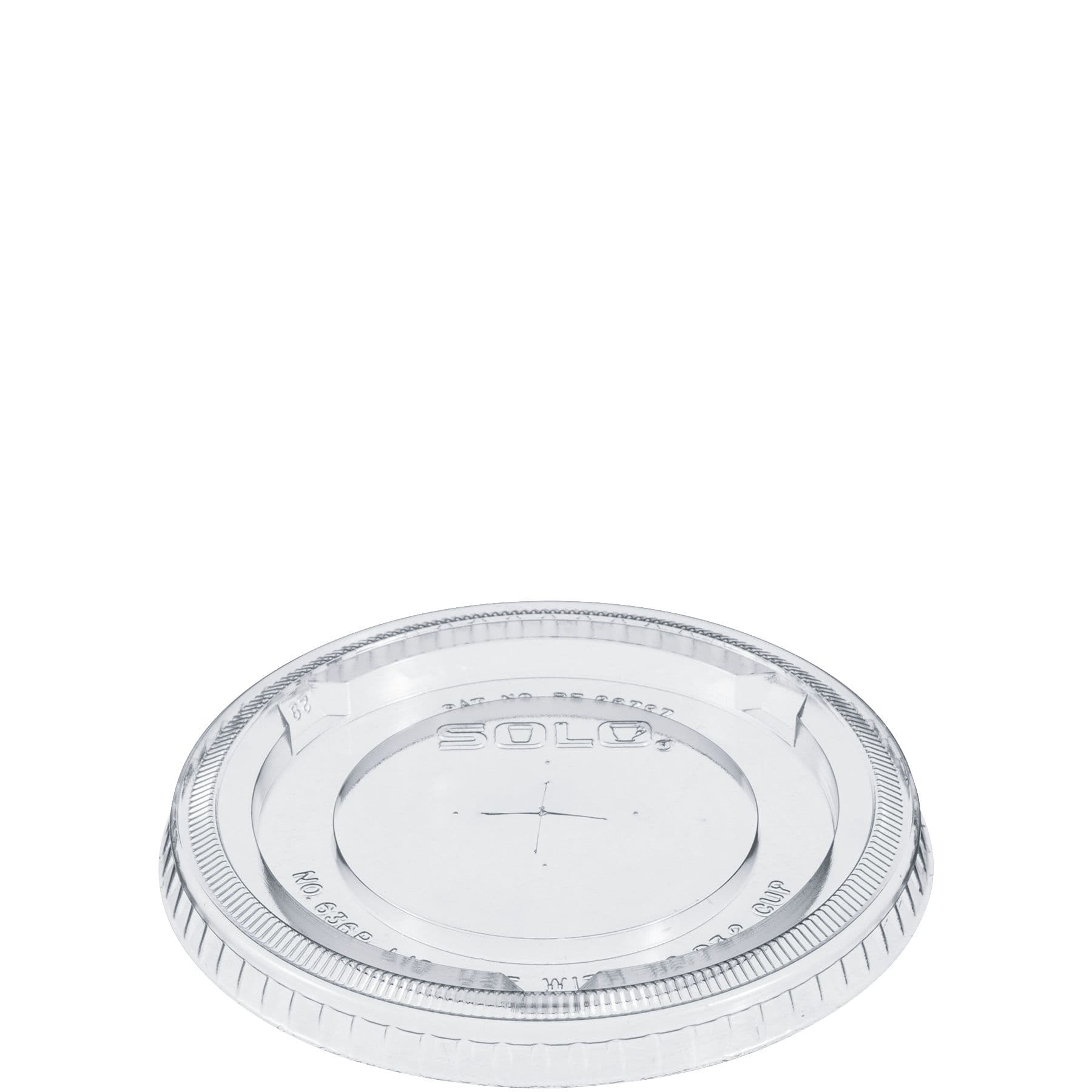 Dart® Lid Flat 4.346X0.419 IN PET Clear For 32 OZ Cold Cup With Hole Freezer Safe 50 Count/Pack 10 Packs/Case