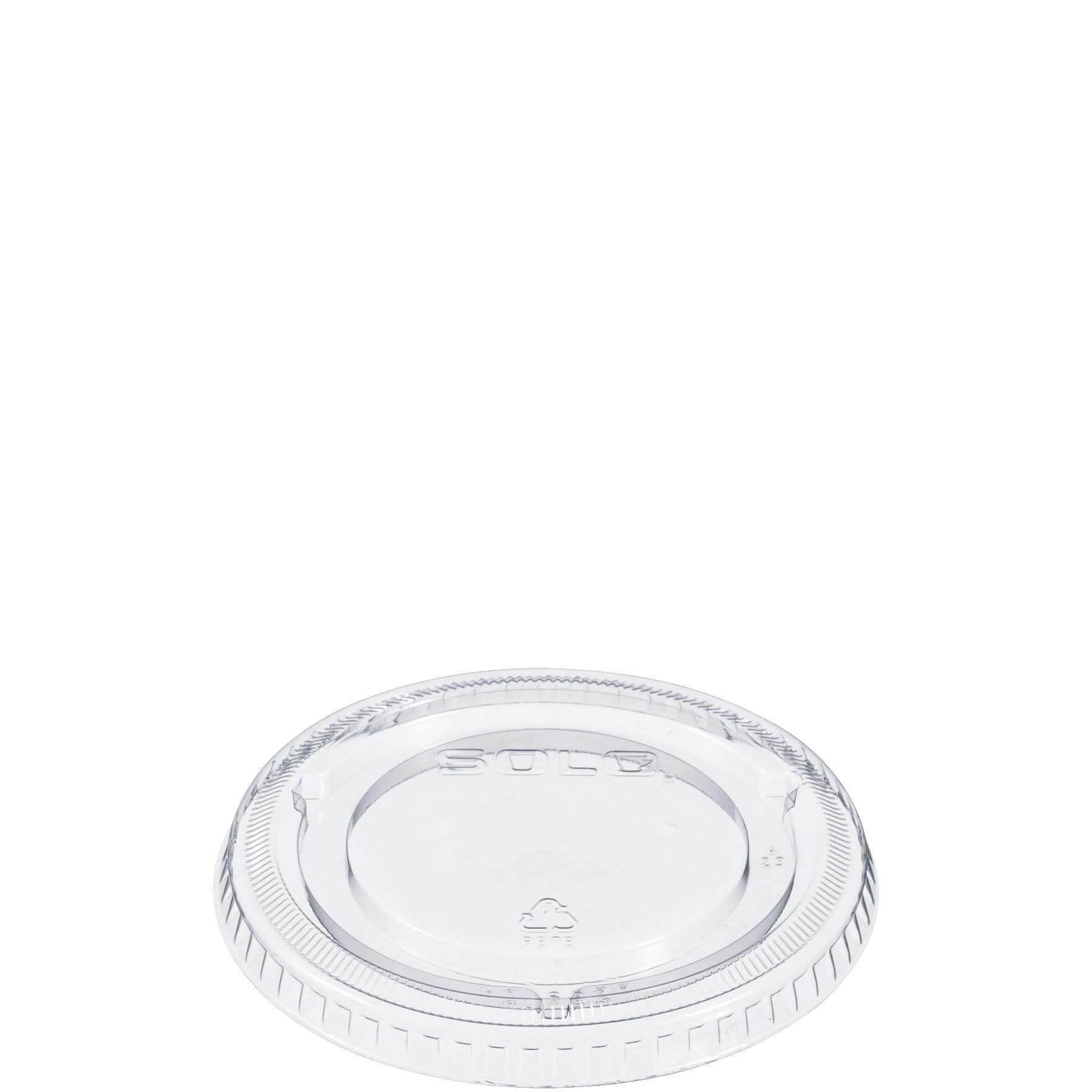 Dart® Lid Flat 3.748X0.369 IN PET Clear For 20 OZ Cold Cup No Hole Not Vented Freezer Safe 100 Count/Pack 10 Packs/Case
