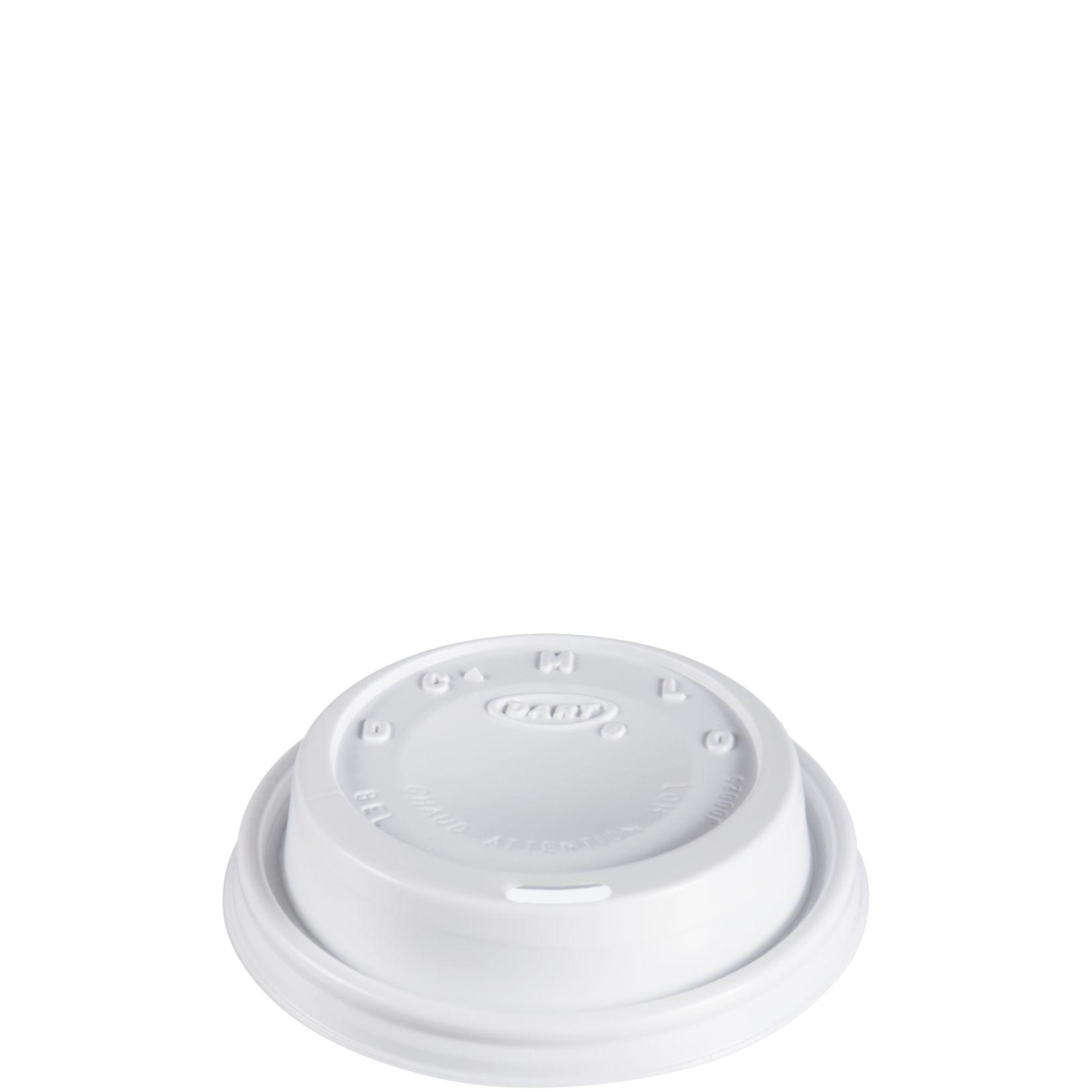 Dart® Lid Dome 3.3X0.8 IN HIPS White For 8 OZ Hot Cup Cappuccino Sip Through 100 Count/Pack 10 Packs/Case