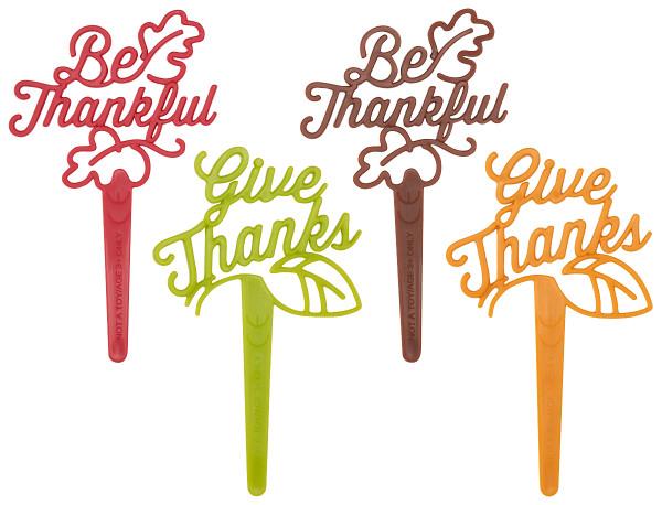 Cake & Cupcake Topper Pick Plastic Assorted Be Thankful 72/Each