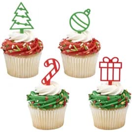 Cake & Cupcake Topper Pick Plastic Assorted Holiday Cutout Icon 1/Each