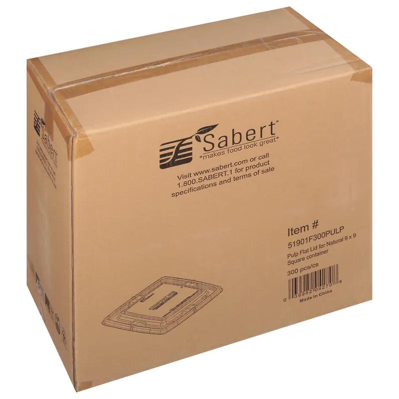 Lid Flat 9X9X0.87 IN Pulp Fiber Kraft Square For Container 300/Case