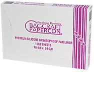 Bagcraft® Pan Liner 16.375X24.375 IN Silicone-Lined Paper White Grease Resistant 1000/Case