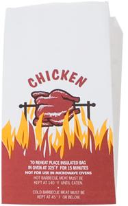 Bagcraft® Chicken Bag 7X4X14 IN 0.5 GAL Foil-Lined Paper Insulated 500/Case